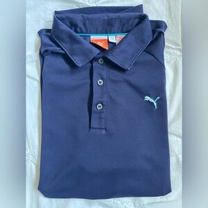 Puma Mens Dark Indigo Blue Golf Polo, medium, cool cell